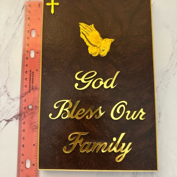 Brown and Gold Religious Wall Plaque - Picture 4 of 5